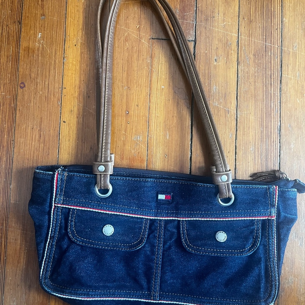 Tommy Hilfiger Blue Denim Shoulder Bag